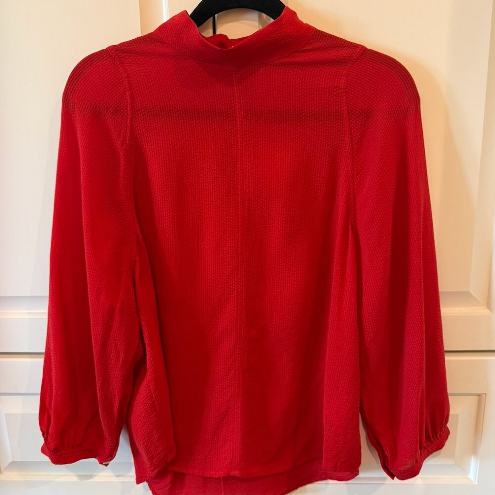 Everlane Red Cupro Size 2 Blouse